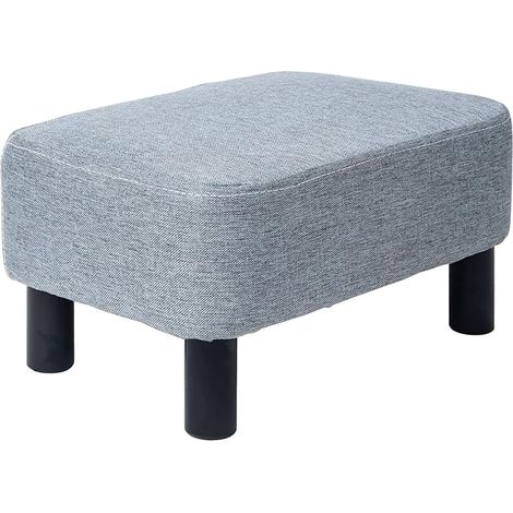 Repose-Pieds rembourré en Bois Ottoman Pouf Tabouret Bas Tabouret de canapé en Tissu Petite Maison Moderne Salon Chambre Tabouret rectangulaire avec siège rembourré (1/5)
