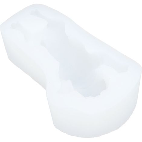 Moule en silicone blanc pour chien, idéal pour la fabrication de fondant, gâteaux, chocolats, glaces et savons. Accessoires pour la confection d'accessoires. (1/5)