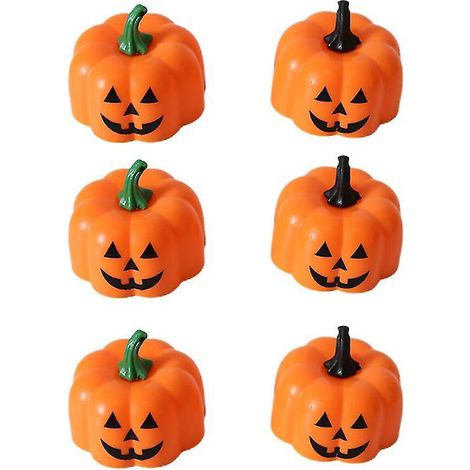 Lot de 6 lampes bougies citrouille pour décorations d'Halloween