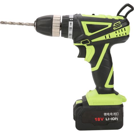 Perceuse-visseuse sans fil 18V avec batterie lithium-ion et mandrin, kit électrique à main (prise UE 220V) (1/5)