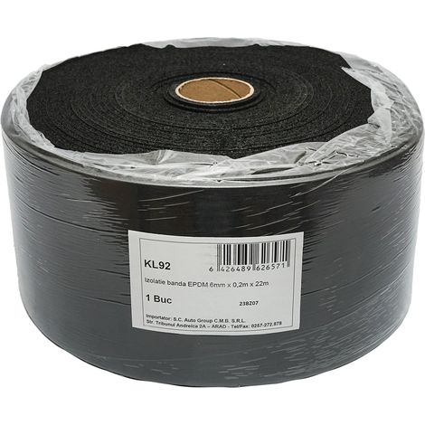 Rotolo da 22 m di nastro sigillante EPDM 200x6 mm per pannelli solari (1/3)