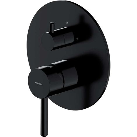 OMNIRES Y - Grifo empotrado, para 2 aparatos, negro Y1247ROBL (1/2)