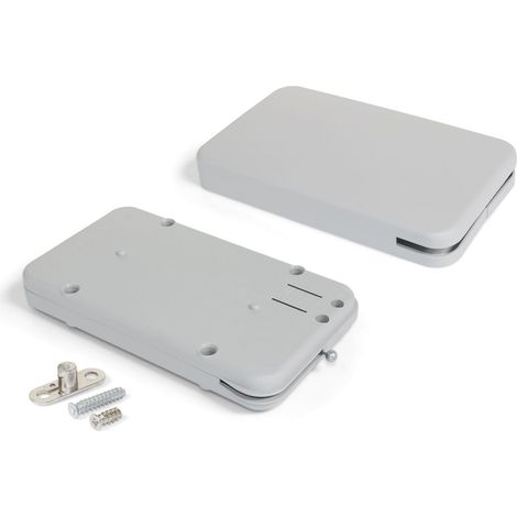 Meccanismo per ante a ribalta Miniwinch con tappo, 4 Kg, Plastica grigia, Acciaio e Tecnoplastica 1027021 EMUCA