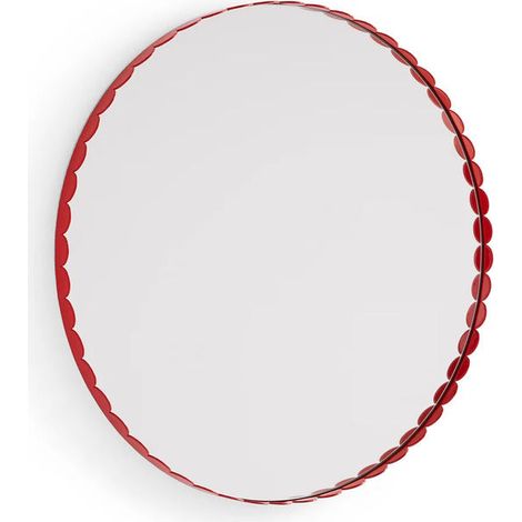 [NEUWERTIG] B-Ware HAY Arcs Spiegel Rund Wandspiegel Edelstahl Rahmen rot (1/2)