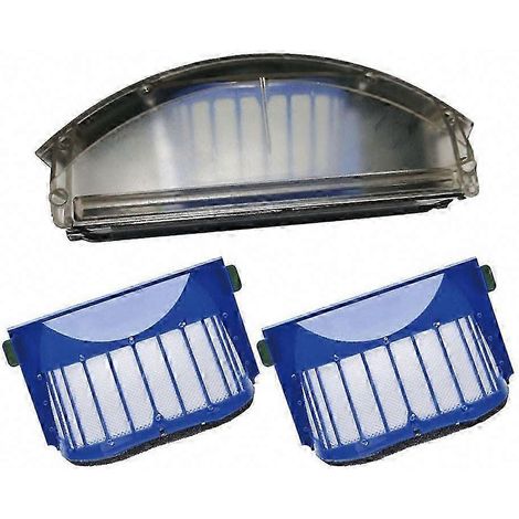 Bac à poussière avec filtre pour aspirateurs iRobot Roomba 510, 520, 528, 536, 552, 564, 595, 610, 615, 620, 625, 630 et 635 (pièces détachées). (1/5)