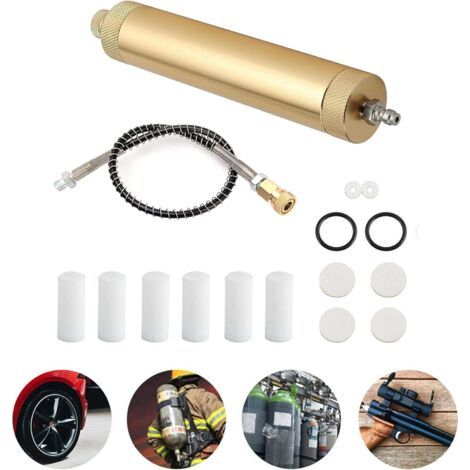 Filtre à compresseur d'air, filtre à eau et séparateur d'huile avec tuyau haute pression, pompe à filtre à air PCP, filtre à air haute pression avec raccord rapide, régulateur huile-eau de plongée