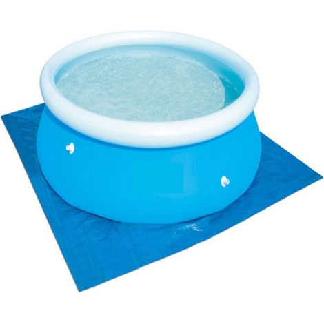 Tapis de sol pour piscine hors-sol et creusée, 12 pi x 12 pi, protection de fond ronde pour piscine de 366 cm, idéal pour bassin tubulaire ou à cadre (1/4)