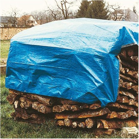 Corderies Tournonaises – Bâche de peinture 1.5x6m 70 gr/m² – Protection temporaire pour bois – Résistante à l'humidité et aux débris – Œillets tous les mètres