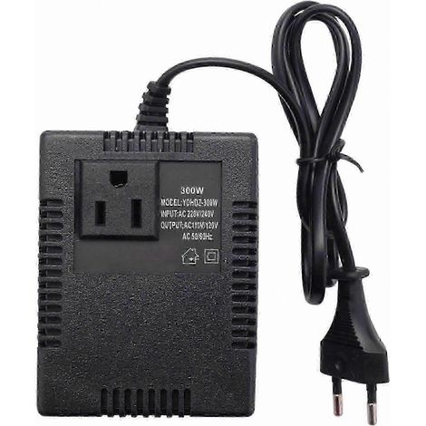 Transformateur abaisseur de tension 300 W 220/240 V vers 110/120 V CA pour les voyages avec prise européenne (1/5)