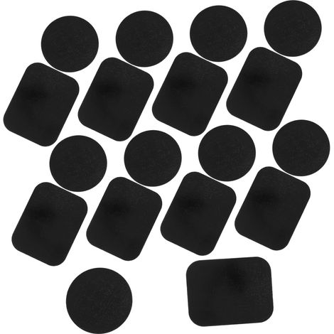 Lot de 20 Set de Set de Autocollants Magnétiques Ultra-Fins en Fer pour Téléphone et Mini Tablettes, Installation Rapide, Supports de Voiture et Aérateurs Noirs (1/5)