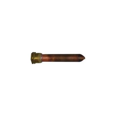 POZZETTO POUR SONDE 1/2 GAZ CONIQUE 10 CM POUR 3 BULBES Dimensions : diamètre 15 x 16 mm.