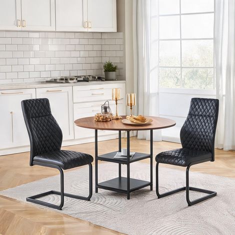 Ensemble table et chaises de cuisine 2 places table ronde 107 cm (1/5)