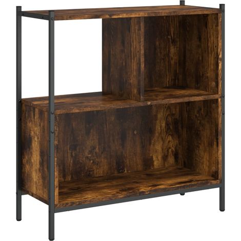Bibliothèque，Armoire à Livres chêne fumé 72x28x77,5 cm bois d'ingénierie CFW5778169 (1/5)