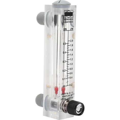 Débitmètre à bouton LZM-15T 0,1-0,5 GPM, type panneau, mesure ZG1/4". (1/5)