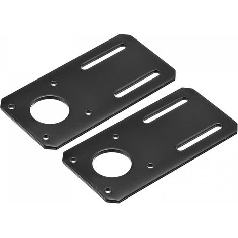 Staffa di montaggio motore 100x50mm nera per motore passo-passo NEMA 17 2 pezzi (1/5)