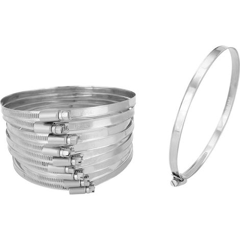 Gamme diamètre 118 mm à 140 201 Edelstahl Deutscher Typ Schlauchschelle 10 Stck (1/4)