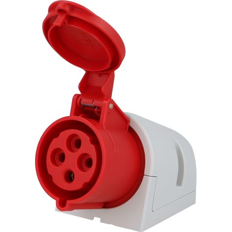 Solera – Socle femelle CEE triphasé 4 x 32A – Indice de protection IP44 – Boîtier étanche pour installations électriques – Connexion sécurisée