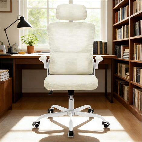 Chaise d’ordinateur respirante, chaise de conférence à dossier haut, chaise de bureau, chaise de jeu confortable, chaise de bureau à roulettes (uniquement avec chaises de bureau) (1/4)