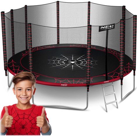 Gartentrampolin 15ft/465cm mit Outdoor-Netz und Leiter Neo-Sport