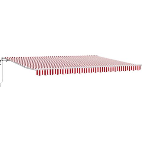 Maison Exclusive - Tettuccio Elettrico Retrattile Rosso e Bianco 450 × 300 cm
