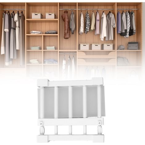 Étagères à plusieurs niveaux pour armoire, séparateurs pour étagères à chaussures, étagères de rangement télescopiques sans clous, étagères de 23 à 30 cm de long (1/5)