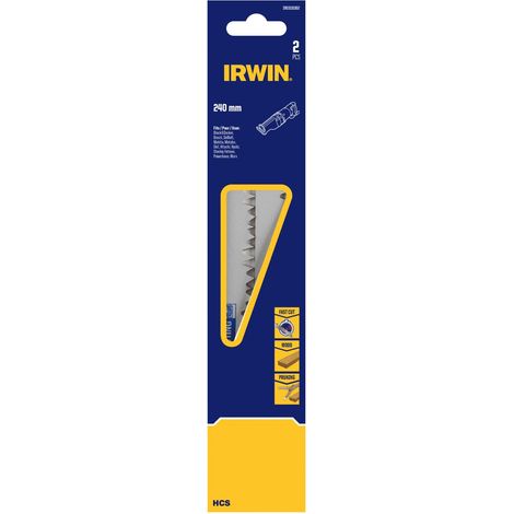 Irwin Sabre Saw Blade Set – Coarse Wood Cutting, 240mm, Pack of 2