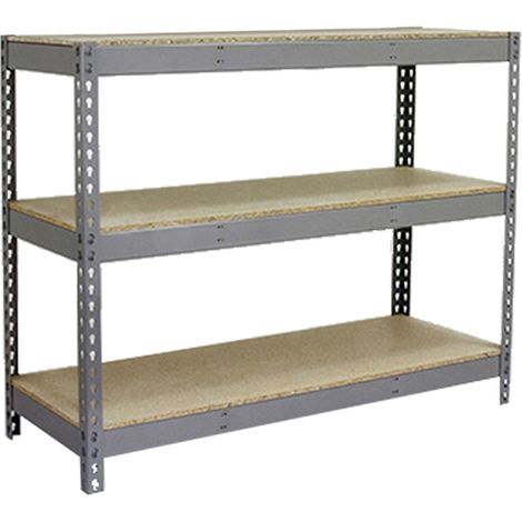 Simonrack Étagère sans vis gris et bois robuste design (1/4)