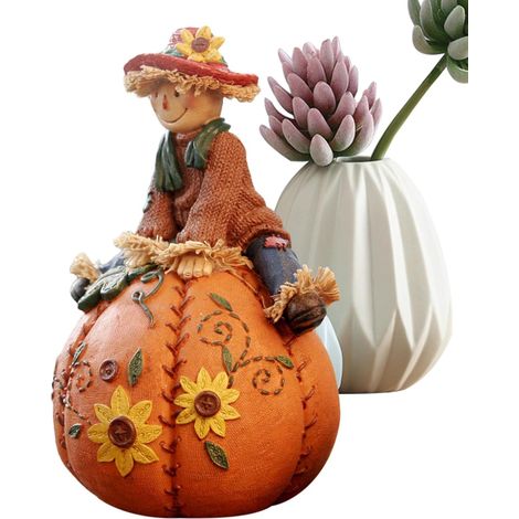Home Decor Halloween Pumpkin Artificial Pumpkins Decor Pumpkins Decor for Fall Autumn Perfect for Seasonal Decorating, Halloween Celebrations, and Thanksgiving Table Centerpieces (1/5)
