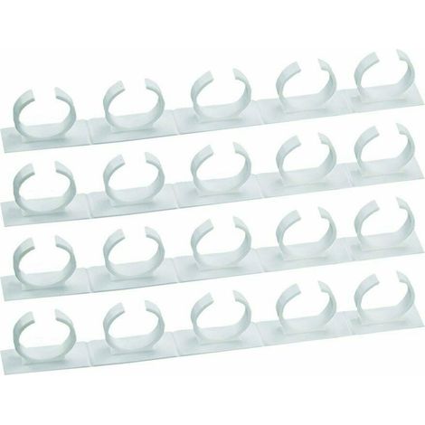 Boîte de rangement pour herbes et épices 4 x 5, peut contenir 20 pots, support à épices de cuisine avec clips, support de rangement pour pots à épices de 3,3 à 4,2 cm avec adhésifs ou vis, blanc (1/5)