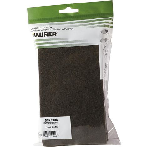 MAURER fieltro adhesivo 1m. x 85 mm. blister marrón , Fieltro Adhesivo 1m. x 85 mm. Blister Marrón.- Medidas 1m. x 85 mm.- Color marrón.- Adhesivo.