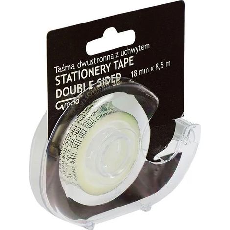 GRAND Doppelseitiges Klebeband mit Spender - 18 mm x 8,5 m, Acrylkleber