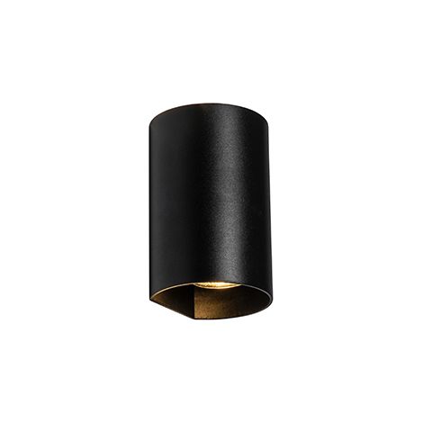 QAZQA Appliques sabbir - Design - Alluminio - Nero - Cilindro Max. 2 x Watt