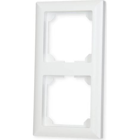 Interrupteur Double Cadre pour Boutons Lot de 1 55 x 55 mm Blanc Pur R2 RW