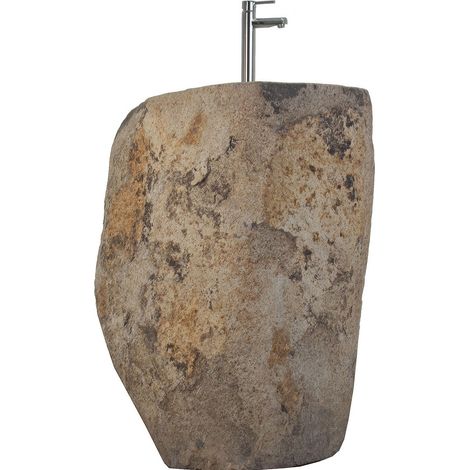 Lavabo vintage pierre naturel vieilli Jaufre (1/3)