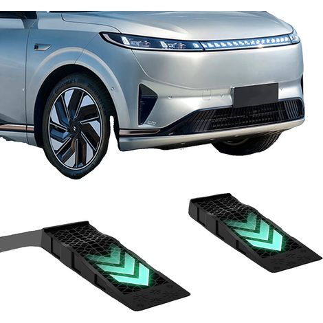 Rampes de levage de voiture, capacité de charge de 5 tonnes, angle d'inclinaison de 8,6°, matériau PP, dimensions 69,8207,8 cm, ensemble de 2 (1/5)