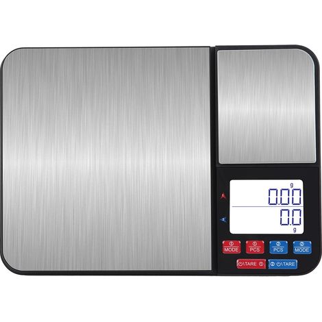 Balance de cuisine numérique à double plateau de pesée, 10 kg/1 g et 500 g/0,01 g-AquaForge (1/5)