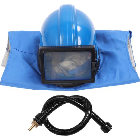 Casque de sablage, cagoule de sablage, cagoule de protection faciale avec combinaison sans manches pour la peinture, la découpe et le nettoyage (1/5)