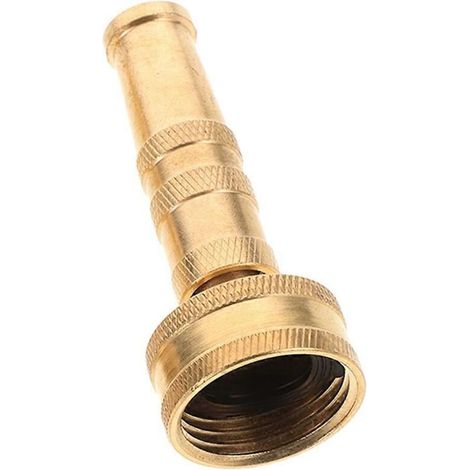 Golden Brass Heavy Duty Hose Nozzle for Garden Use with Adjustable Twist (1/5)