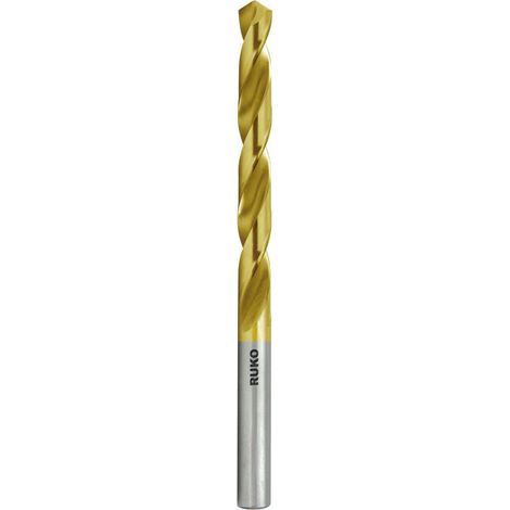 Punta  elicoidale  RUKO  10x  DIN  338  Tipo  N  HSS-G  TiN  Ø  2  mm  -  250020T
