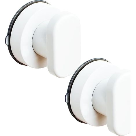 2 Pièces Poignées de Porte à Ventouse, Poignée à Ventouse, Poignée à Ventouse Blanc, Convient Aux Armoires, Portes en Verre, Tiroirs, Couvercle de Toilette(Blanc)