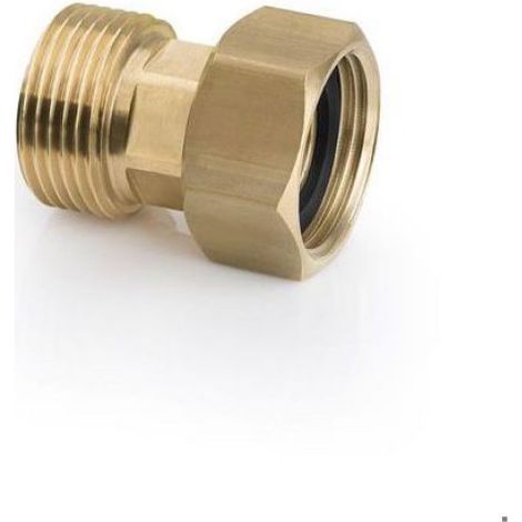 Raccord En Laiton 3/4 X 3/4 Pouce - Température Max 120 °C - Pression Max 10 Bar - Certifié PZH - Longueur 47,9 mm (1/2)