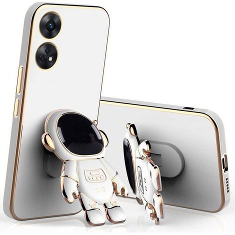 Set di custodie Electro per Oppo Reno8 T, Astronaut, Bianco + Vetro (1/2)