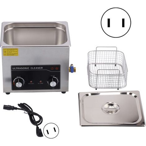 Nettoyeur ultrasonique domestique A10LUS, cuve en acier inoxydable, machine de nettoyage d'instruments, 10L, prise 110V, puissant et efficace. (1/5)