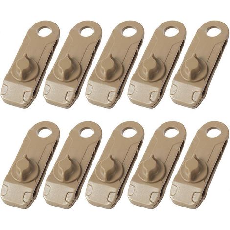 Lot de 10 attaches pour corde de tente en paracorde : tendeur, boucle, bloque-vent, accessoires de tente.