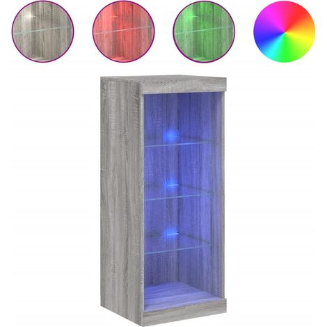 Maison Exclusive - Aparador con luces LED gris Sonoma 41x37x100 c (1/5)