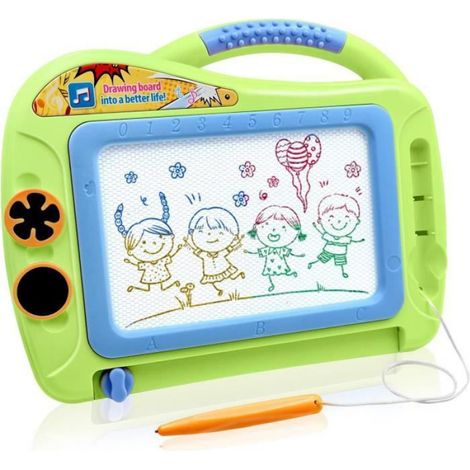 Ardoise Magique - Tableau Jouets Enfant - 4 Zones de Dessin - 17.5 x 11.7 cm - 1 Pièce (1/4)