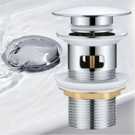 Bonde De Lavabo - Pop Up Automatique - Cuivre Chromé - 66 mm - Clic Clac - 1 Pièce (1/4)