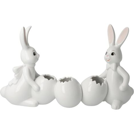 Figurine de Lapin avec Vase Spring Feelings - Blanc Neige - Pâques (1/5)