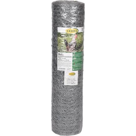 Malla metalica de triple torsion galvanizada cuadro: 19x0,7mm / 1x5m (1/3)