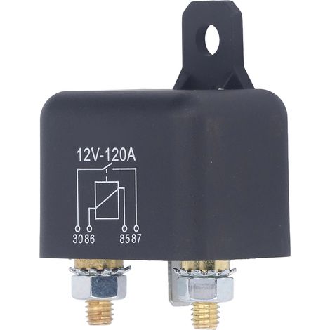 Relais démarreur automobile 12V 120A 2.4W bobine en laiton contact normalement ouvert 4 broches forte puissance démarrage interrupteur relais voiture (1/5)